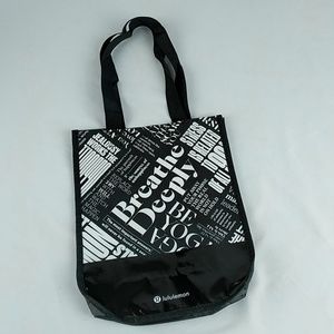 lululemon Reusable Bag Black White 12 x 9